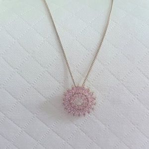 MIGNONNE GAVIGAN Crystal Burst Necklace pastel pink